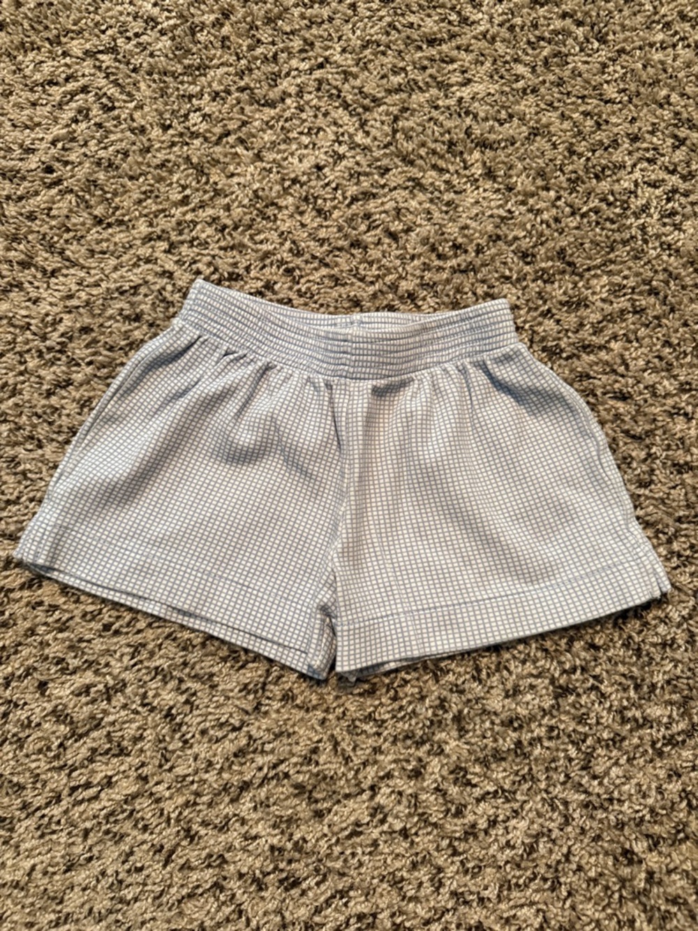 Blue and White Cotton Luigi Shorts